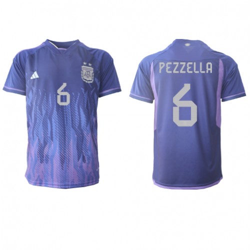 Lacne Muži Futbalové dres Argentína German Pezzella #6 MS 2022 Krátky Rukáv - Preč